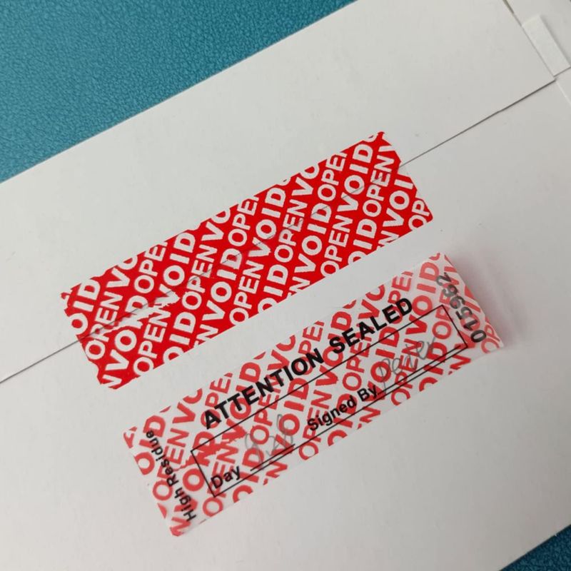 Sellos de seguridad a prueba de manipulaciones ILMBVM 2.5x8.5 cm Rojo 120 unidades