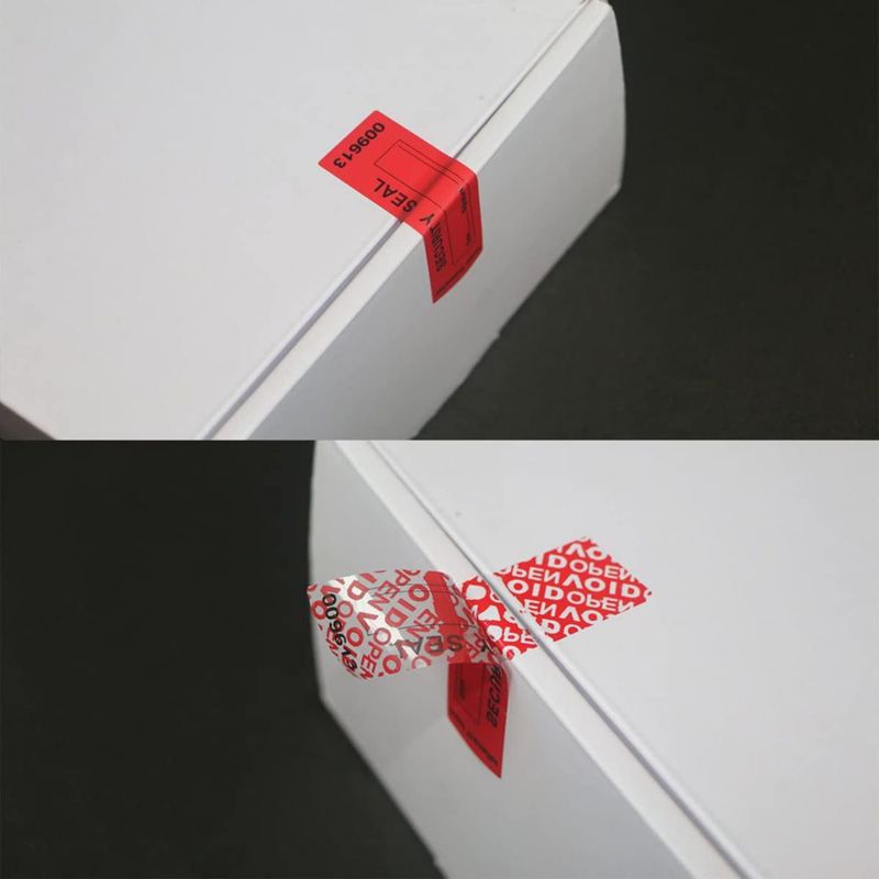 Sellos de seguridad a prueba de manipulaciones ILMBVM 2.5x8.5 cm Rojo 120 unidades