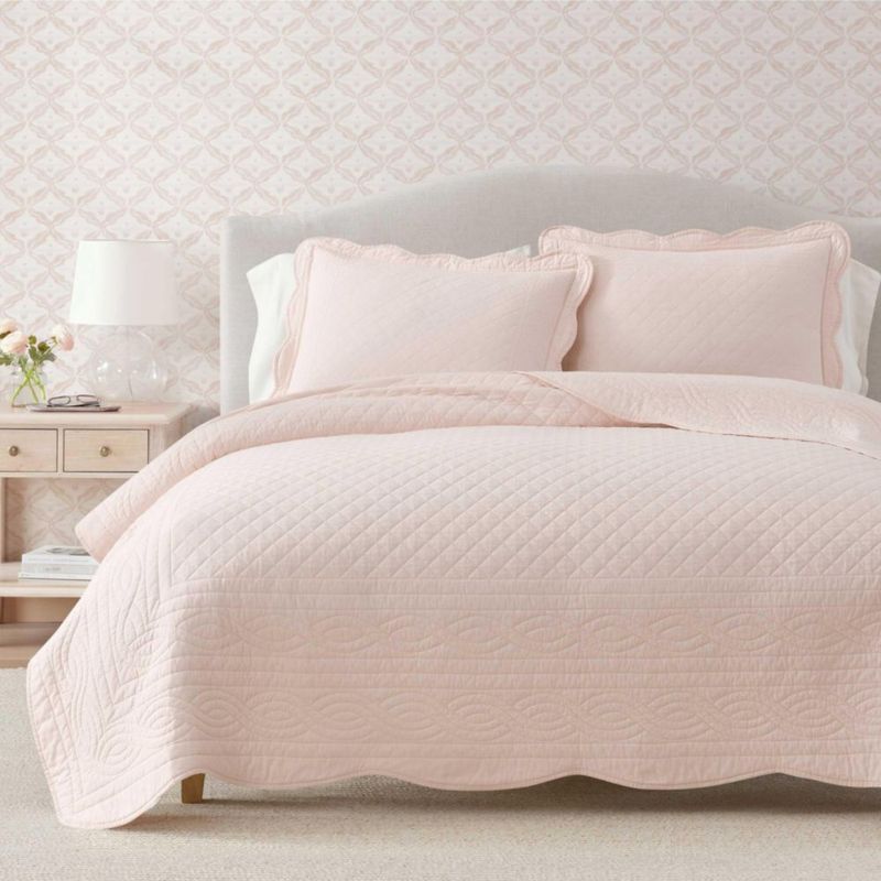 Juego de colcha Martha Stewart King 264 cm 3 piezas de algodón