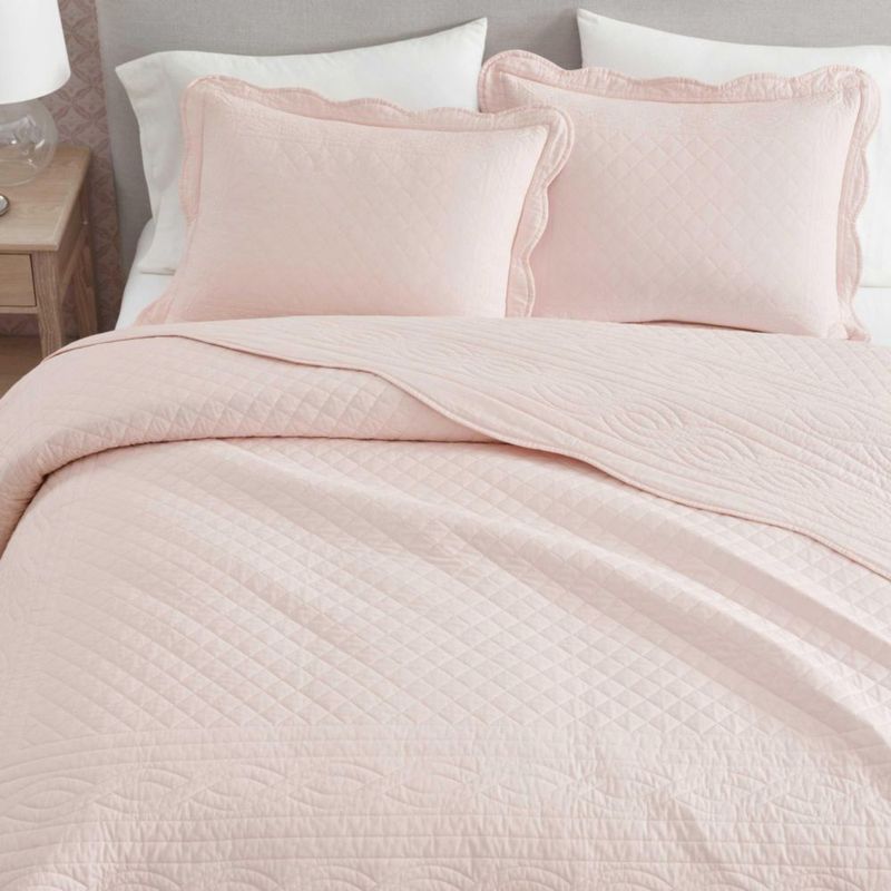 Juego de colcha Martha Stewart King 264 cm 3 piezas de algodón