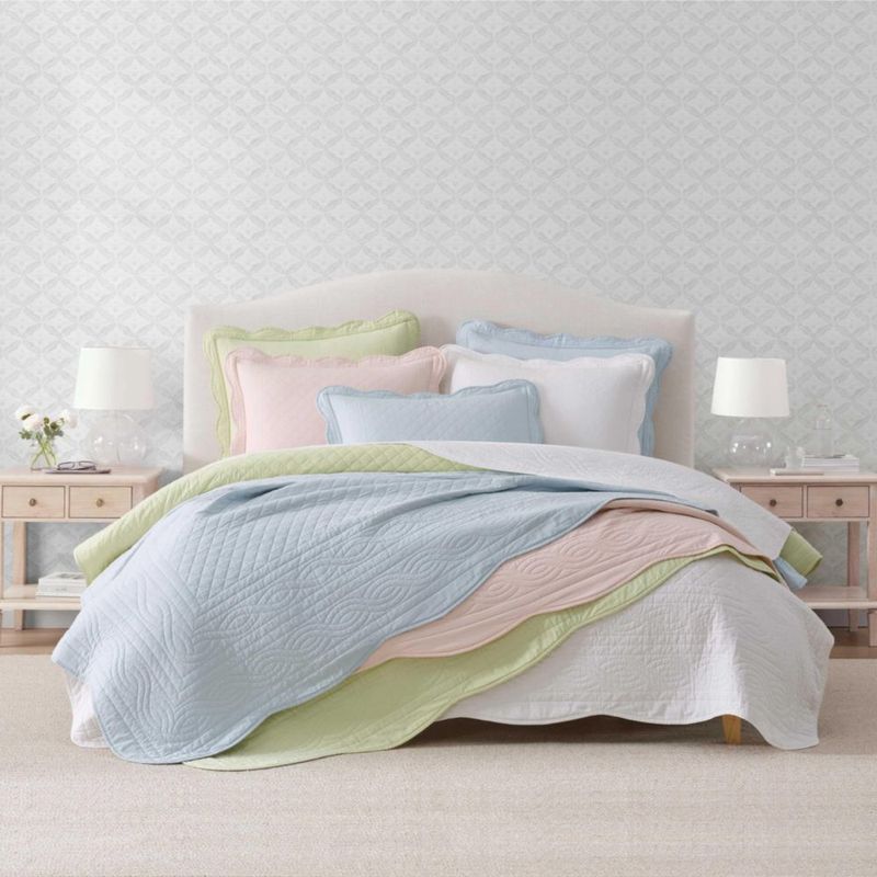 Juego de colcha Martha Stewart King 264 cm 3 piezas de algodón