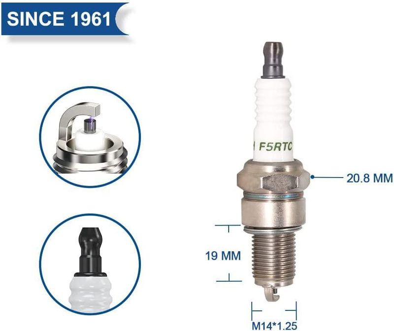 Bujía TORCH F5RTC (2 unidades) Reemplazo NGK 7734