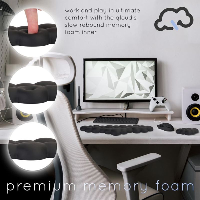 Set 3 en 1 de reposamuñecas Qloud Black de Create-ables