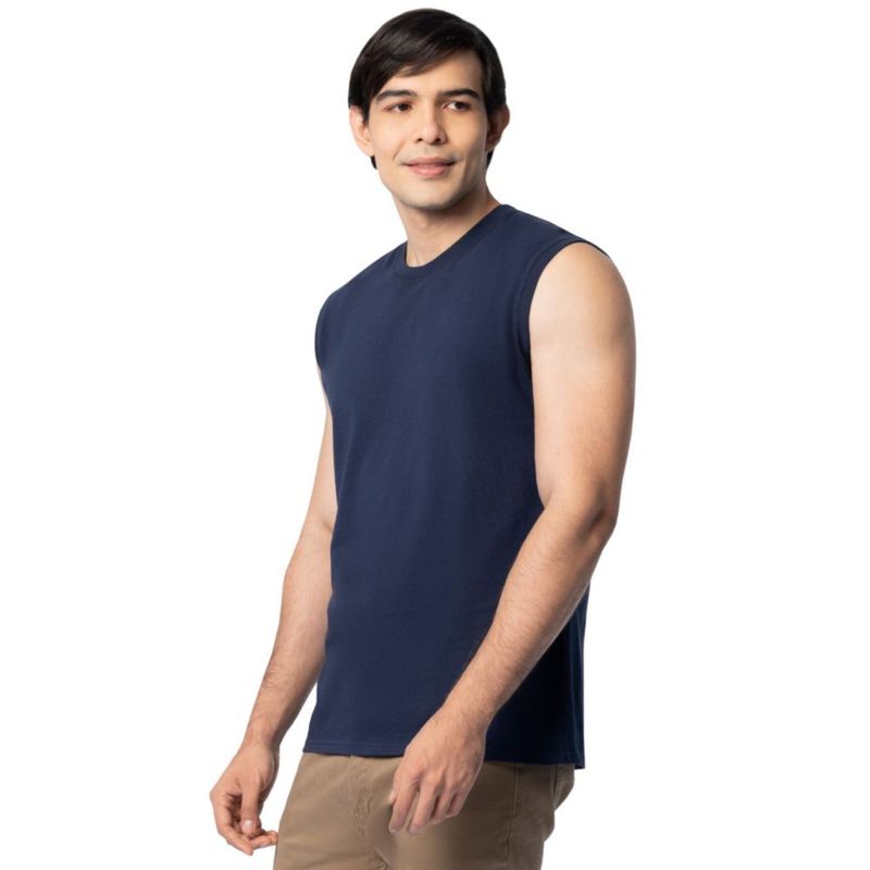 Camiseta sin mangas Fruit of the Loom 2 unidades azul marino talla M
