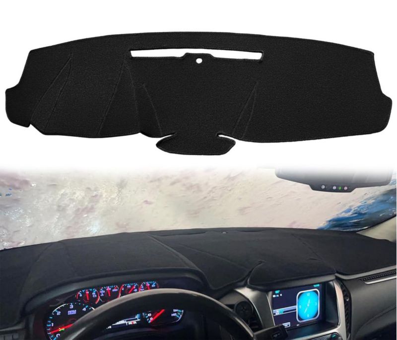 Cubierta de Salpicadero Yiz para GMC Yukon 2015-2020 negro alfombra de poliéster