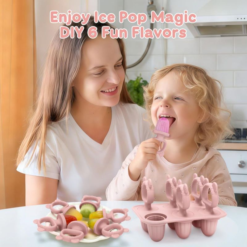Moldes de Silicona para Paletas de Bebé MISSLILI con Palitos