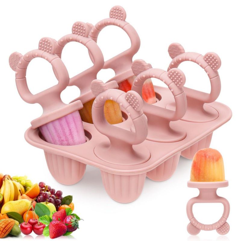 Moldes de Silicona para Paletas de Bebé MISSLILI con Palitos