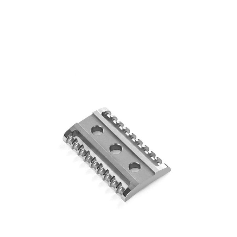 Maquinilla de Afeitar de Seguridad MÜHLE Grande de Acero Inoxidable con Peine Abierto