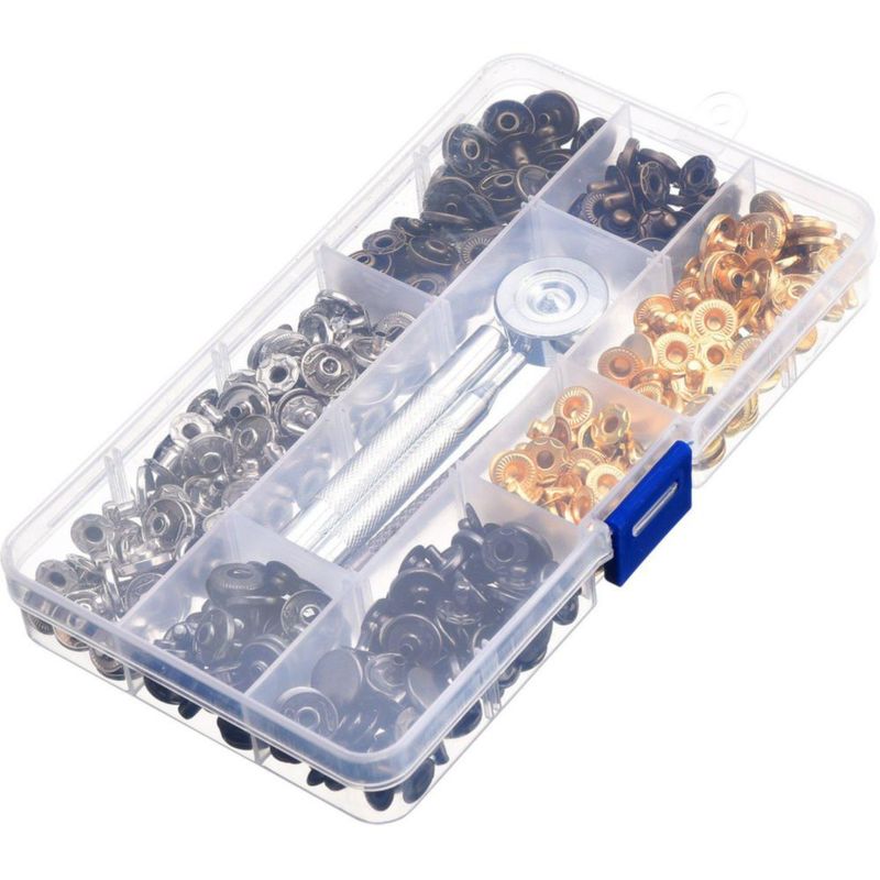 Kit de 100 broches de presión HOTOP de 125 mm con herramientas