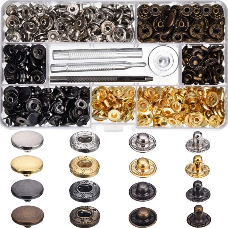 Kit de 100 broches de presión HOTOP de 125 mm con herramientas