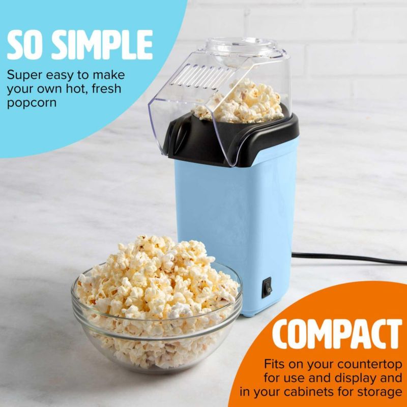 Máquina de palomitas Tasty 8 tazas azul con calentador de mantequilla