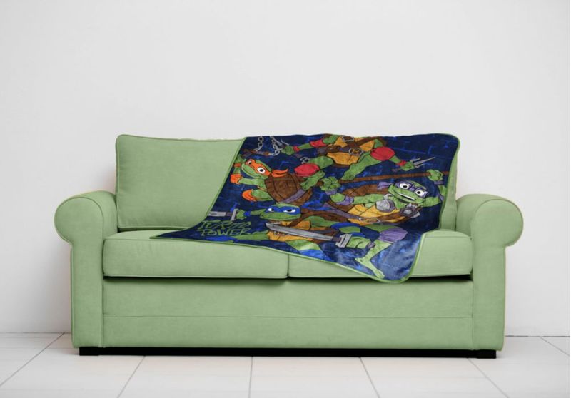 Manta decorativa Jay Franco 102 × 127 cm TMNT azul