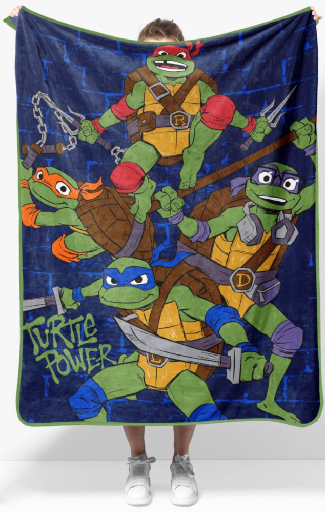 Manta decorativa Jay Franco 102 × 127 cm TMNT azul