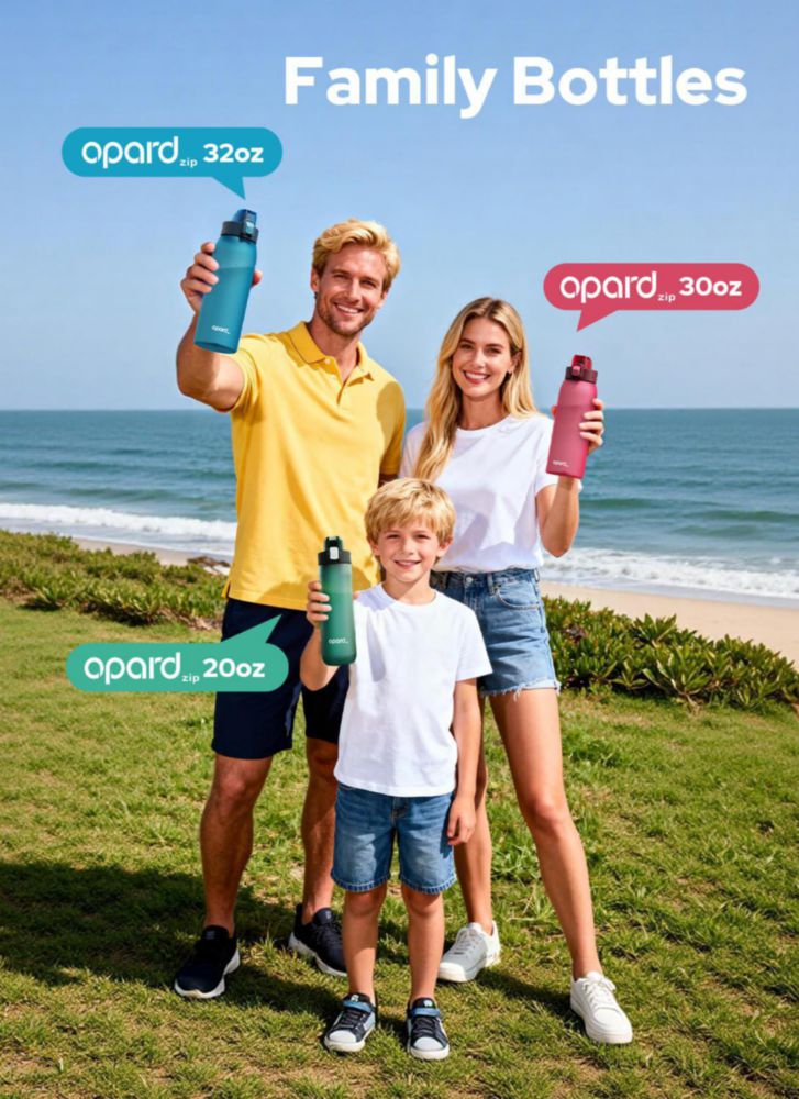 Botella Opard 850 ml Tritan a prueba de fugas con tapa abatible