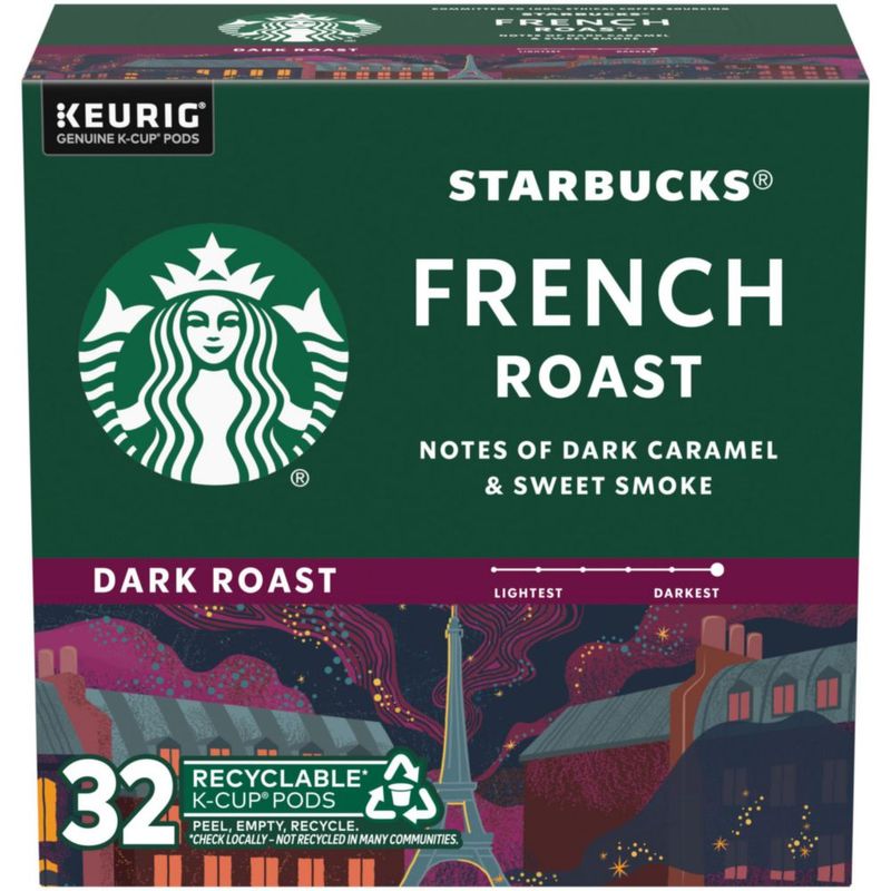Cápsulas de Café Starbucks French Roast Dark 32 Cápsulas K-Cup