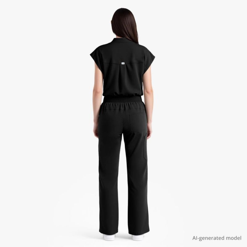 Uniforme médico Dvoliaw para mujer – 9 bolsillos y cintura tipo yoga