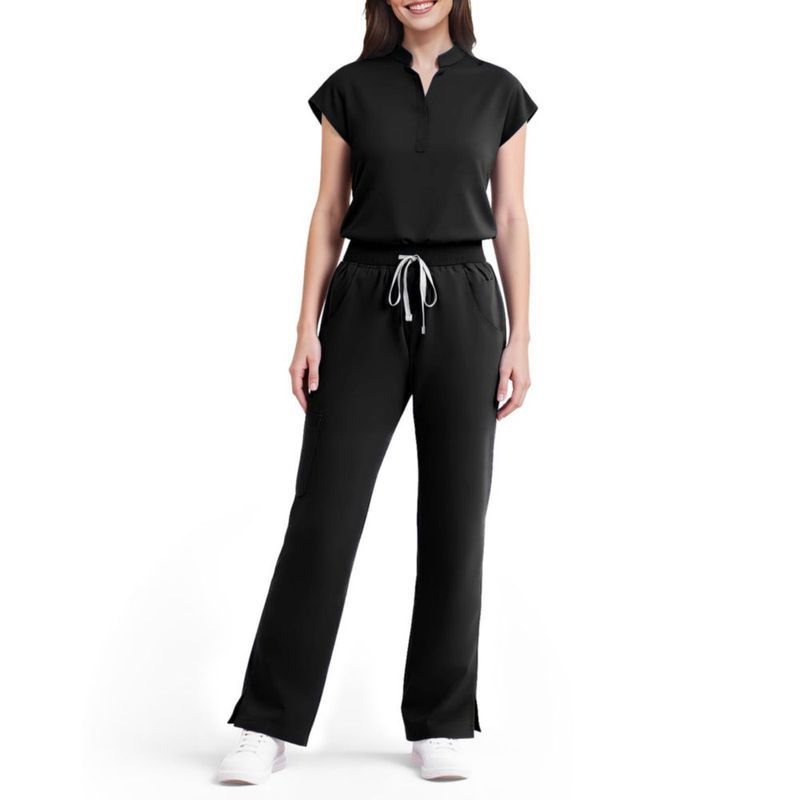 Uniforme médico Dvoliaw para mujer – 9 bolsillos y cintura tipo yoga