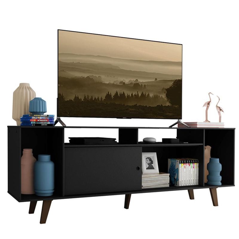 Mueble mesa para tv rack madesa cancun hasta 65" negro