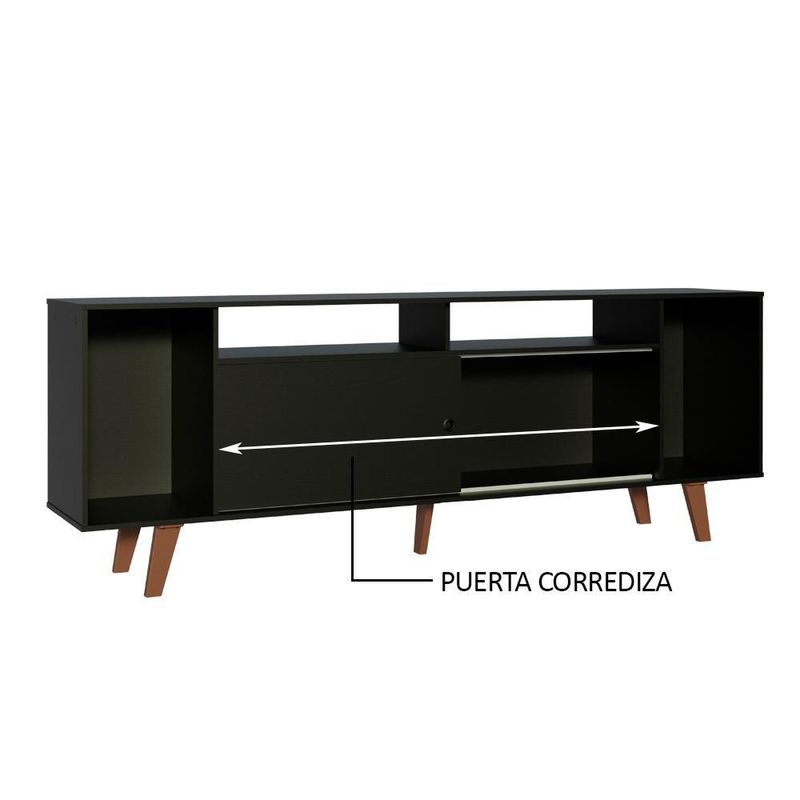 Mueble mesa para tv rack madesa cancun hasta 65" negro