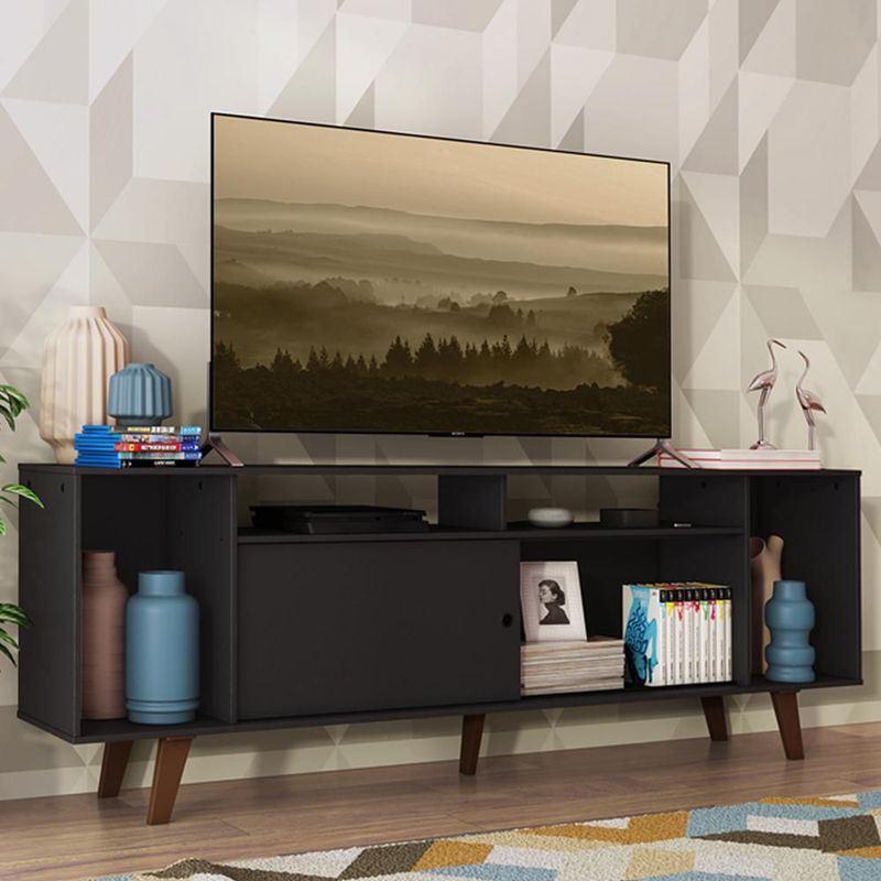 Mueble mesa para tv rack madesa cancun hasta 65" negro