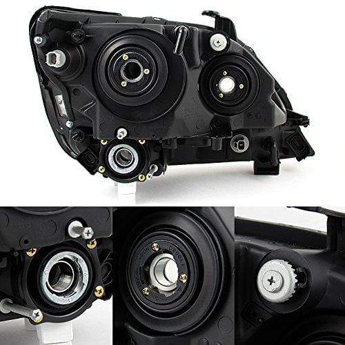 Faros AKKON para Lexus RX300 negro halógeno (par)