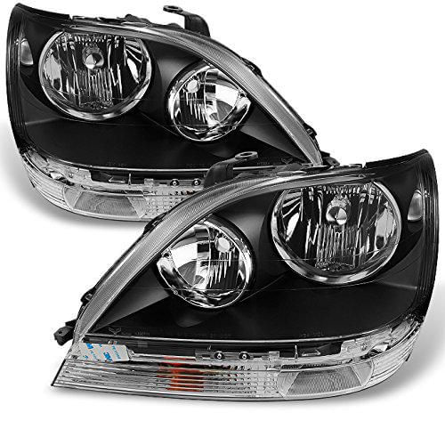 Faros AKKON para Lexus RX300 negro halógeno (par)