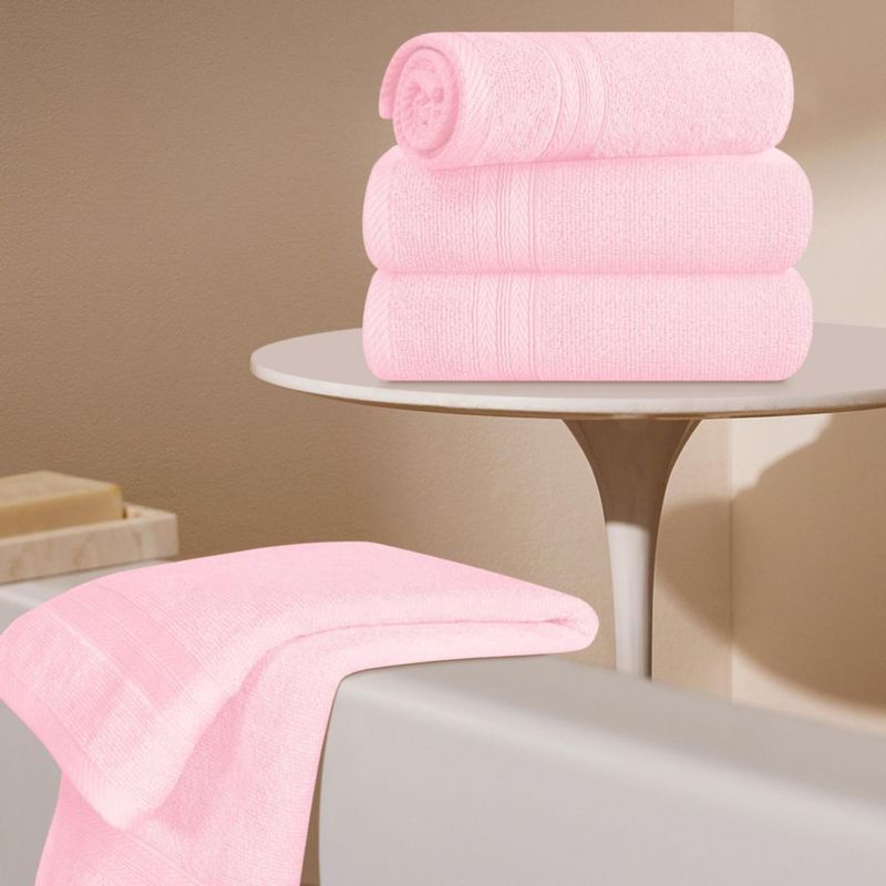 Set de 6 toallas de mano BOUTIQUO 41 × 71 cm algodón rosa