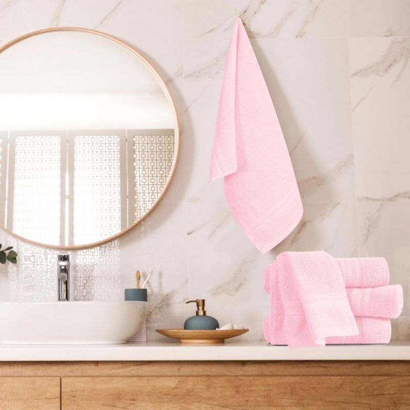 Set de 6 toallas de mano BOUTIQUO 41 × 71 cm algodón rosa