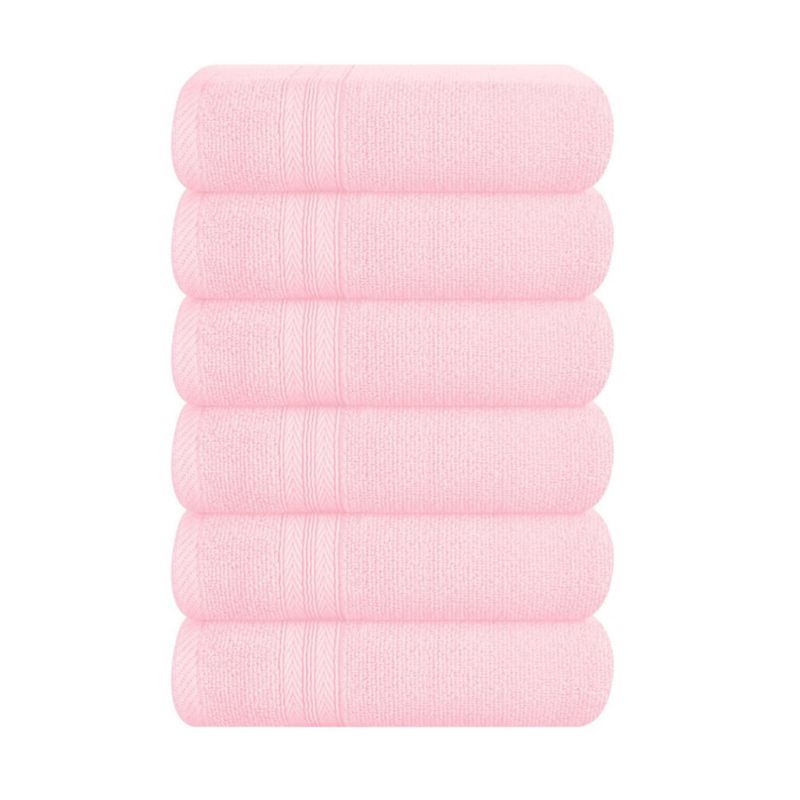 Set de 6 toallas de mano BOUTIQUO 41 × 71 cm algodón rosa