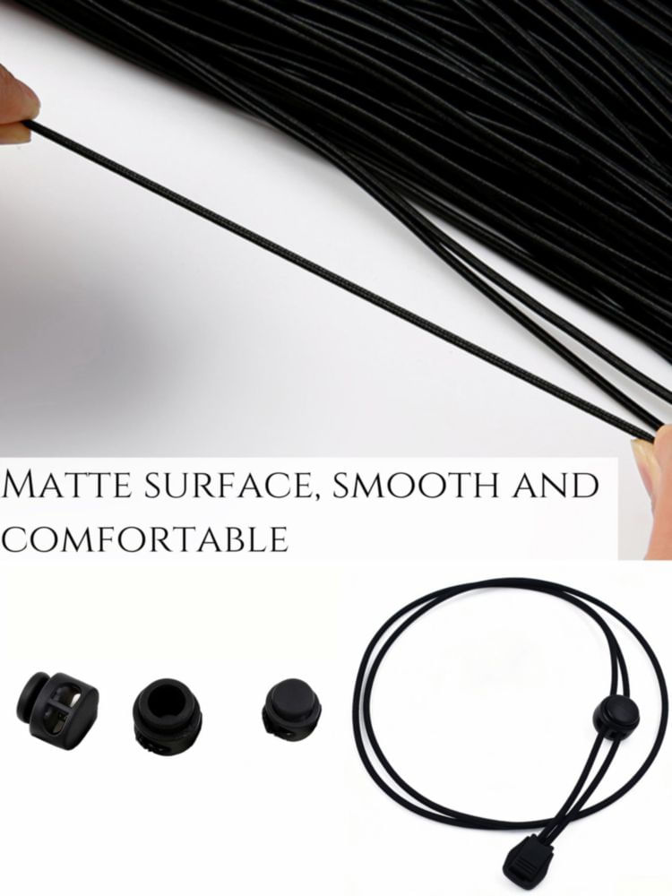 Cuerda elástica Bungee KSYKAO 3 mm 99 cm con cierres de cordón – Pack de 40