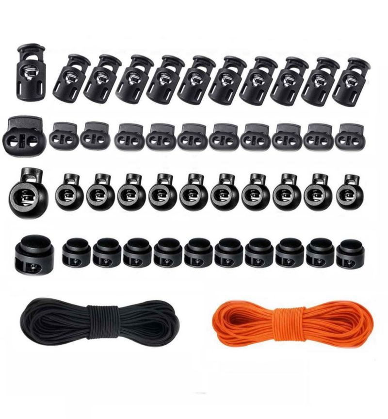 Cuerda elástica Bungee KSYKAO 3 mm 99 cm con cierres de cordón – Pack de 40