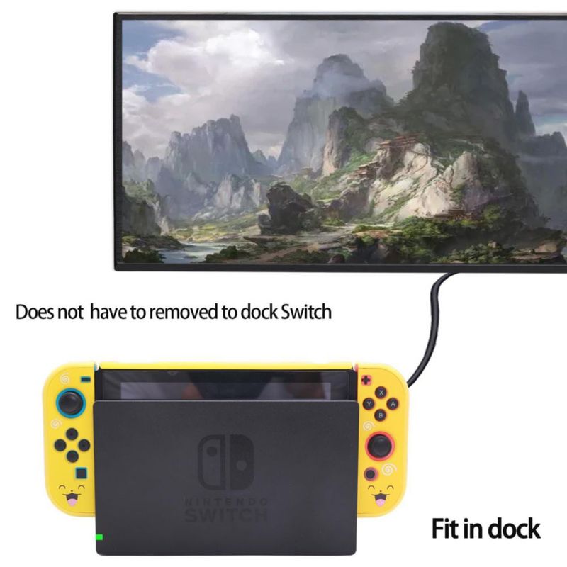 Kit de Accesorios GUTIAL Amarillo Kawaii 11‑en‑1 para Nintendo Switch