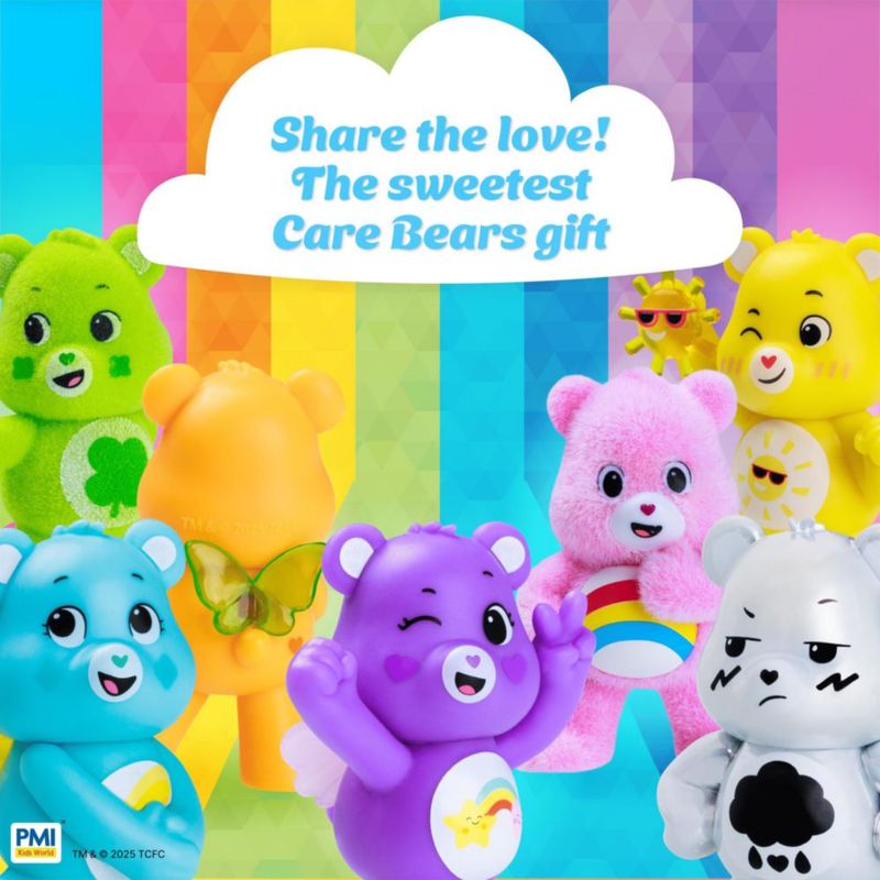Mini figuras coleccionables P.M.I. Care Bears paquete de 12