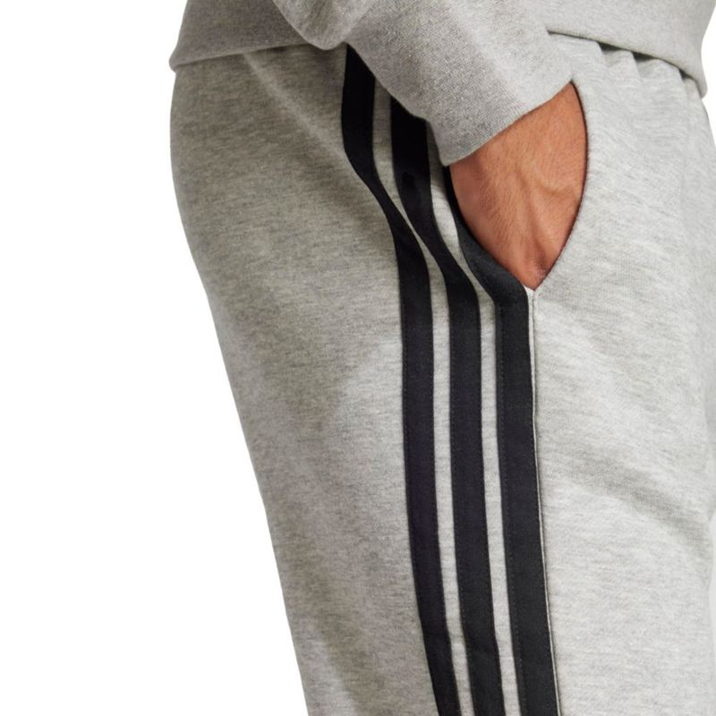 Pantalones adidas Essentials 3-Stripes gris jaspeado/negro para hombre