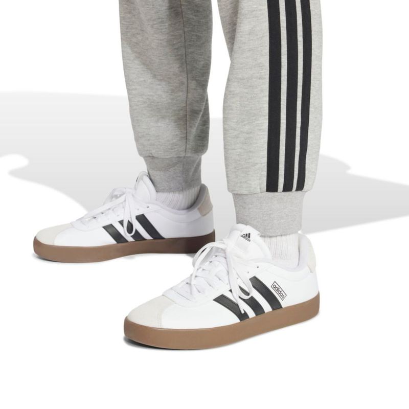 Pantalones adidas Essentials 3-Stripes gris jaspeado/negro para hombre