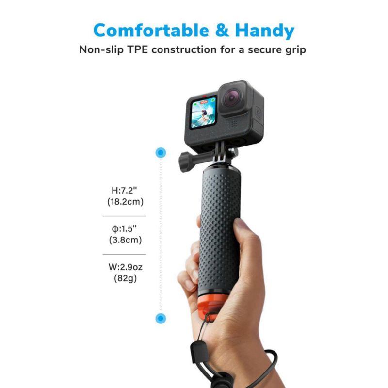 Mango flotante impermeable Sametop de 18 cm para GoPro