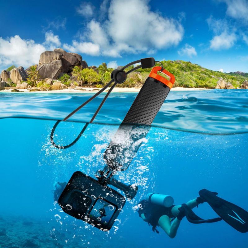 Mango flotante impermeable Sametop de 18 cm para GoPro