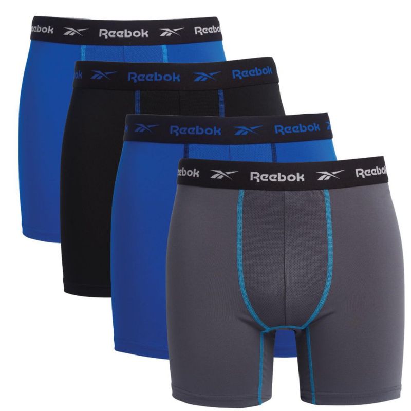 Boxer Reebok 4 unidades con bolsillo contorneado de 15 cm