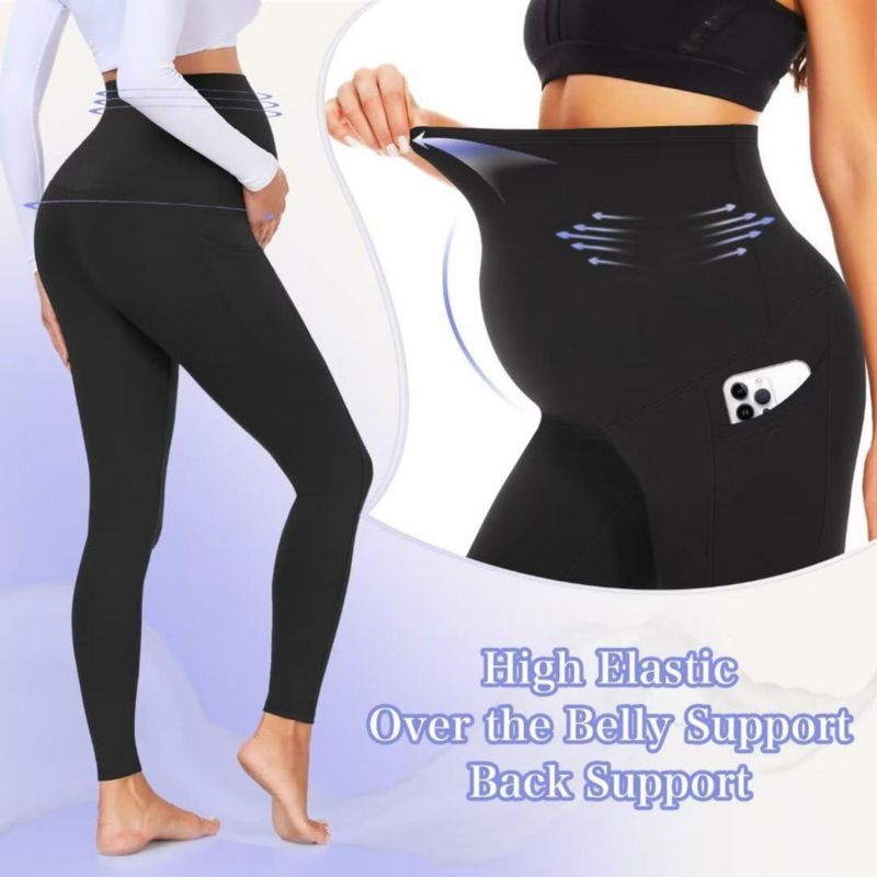 Leggings de maternidad GROTEEN 3‑Pack con bolsillos