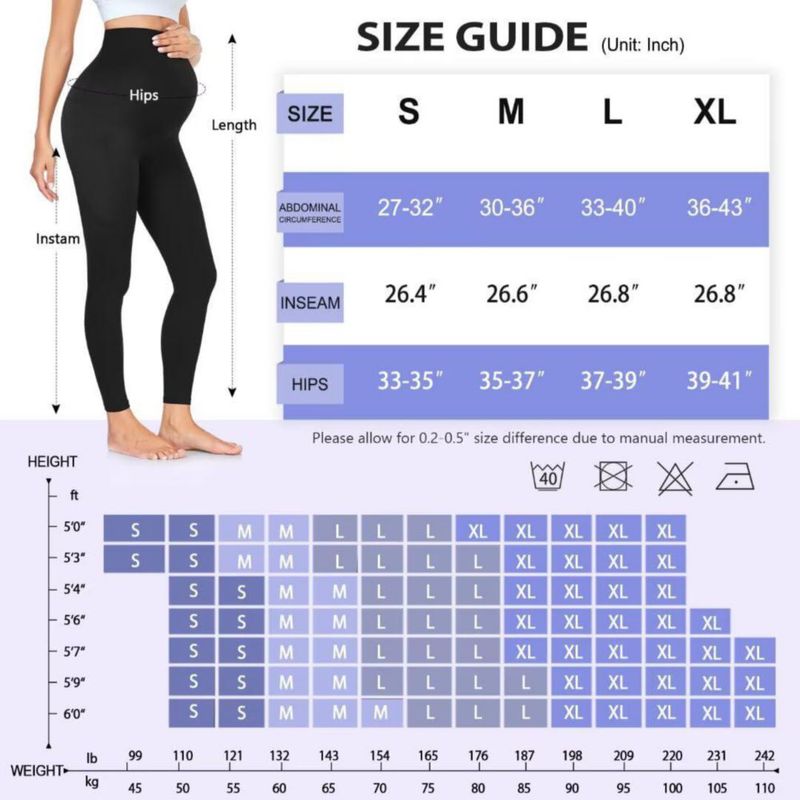 Leggings de maternidad GROTEEN 3‑Pack con bolsillos