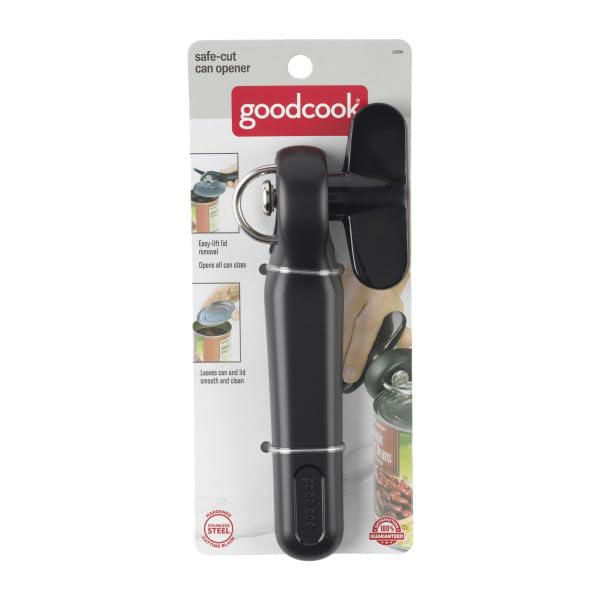 Abridor de latas Good Cook Safe Cut manual negro