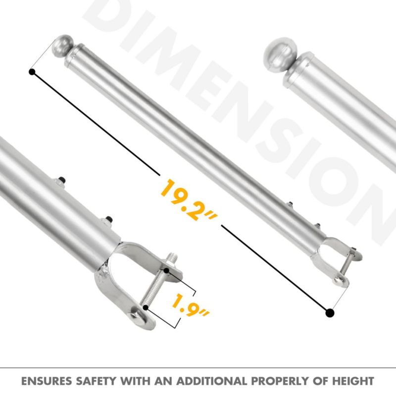 Extensión de Cerca BTRAM 51 cm 1‑3/8 " Pack 18 unidades (Plateado)