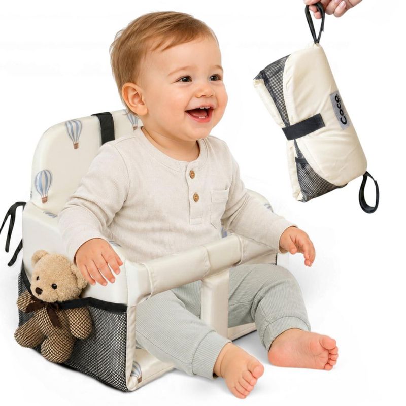 Inserto acolchado para silla alta Coco Seat 4+ meses con diseño de globos