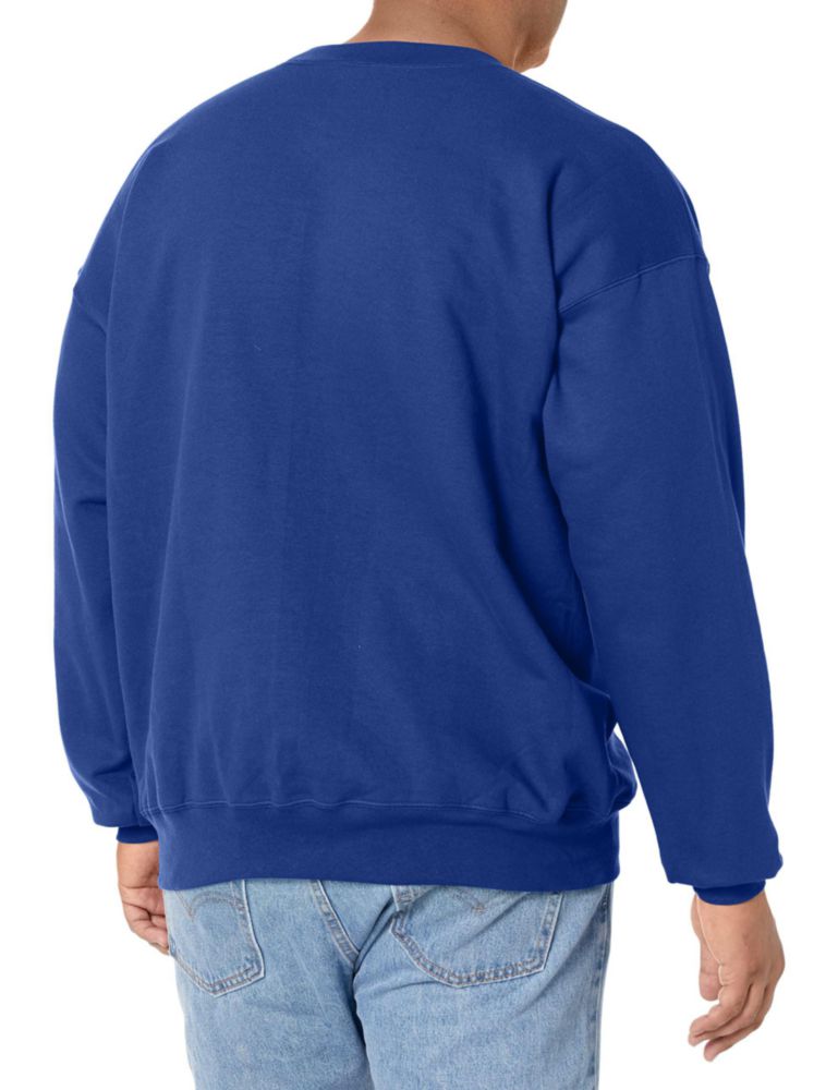 Sudadera Hanes de forro polar cuello redondo talla S color azul real profundo