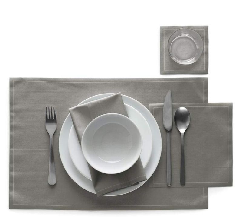 Set de 12 individuales MY DRAP gris