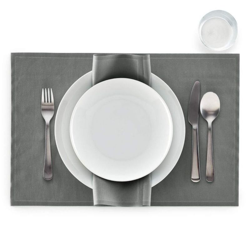 Set de 12 individuales MY DRAP gris