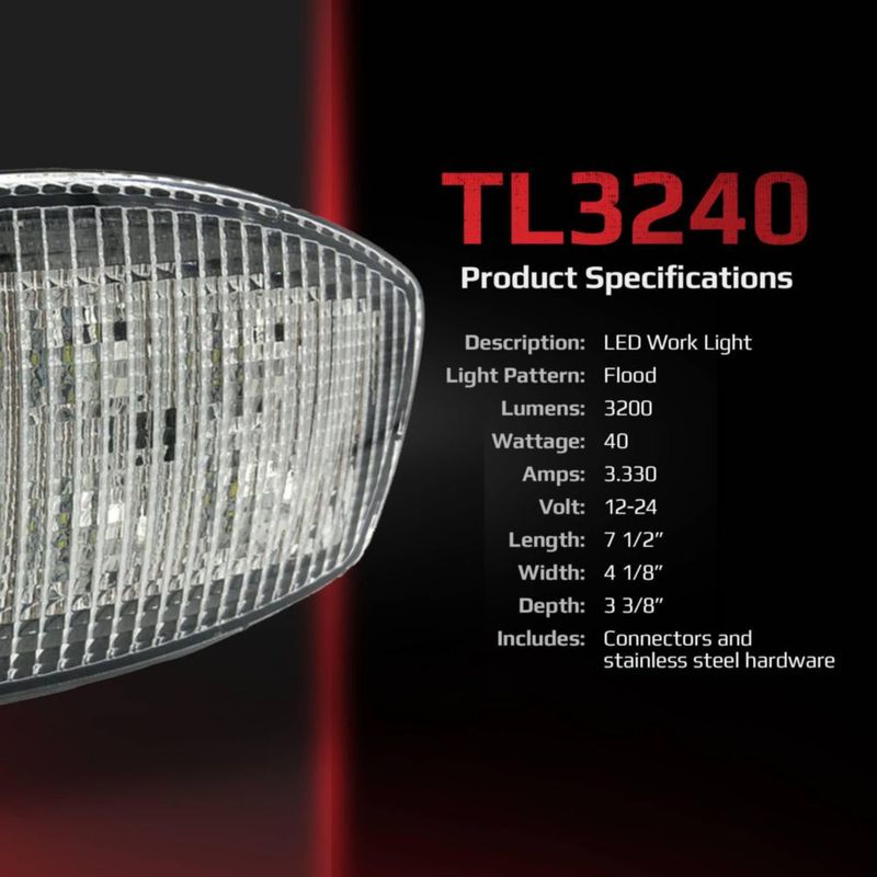 Luz de trabajo LED TIGERLIGHTS 40W para Kubota B2650 B3350