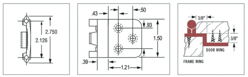 Bisagra para gabinete Amerock 10 mm Bronce Envejecido – Pack de 2