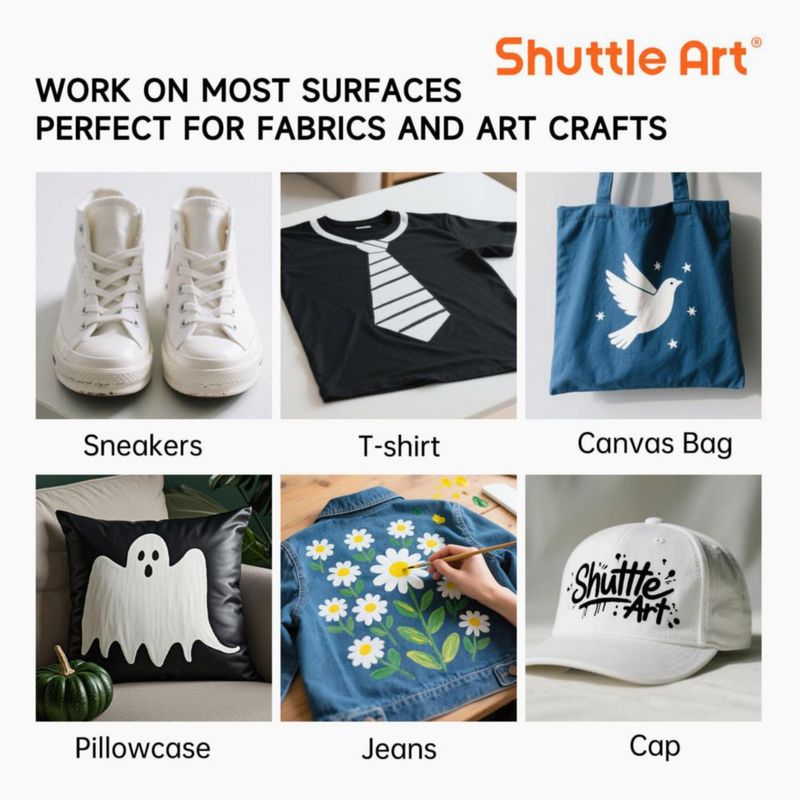 Pintura para Tela Shuttle Art 250 ml Blanco No Tóxico