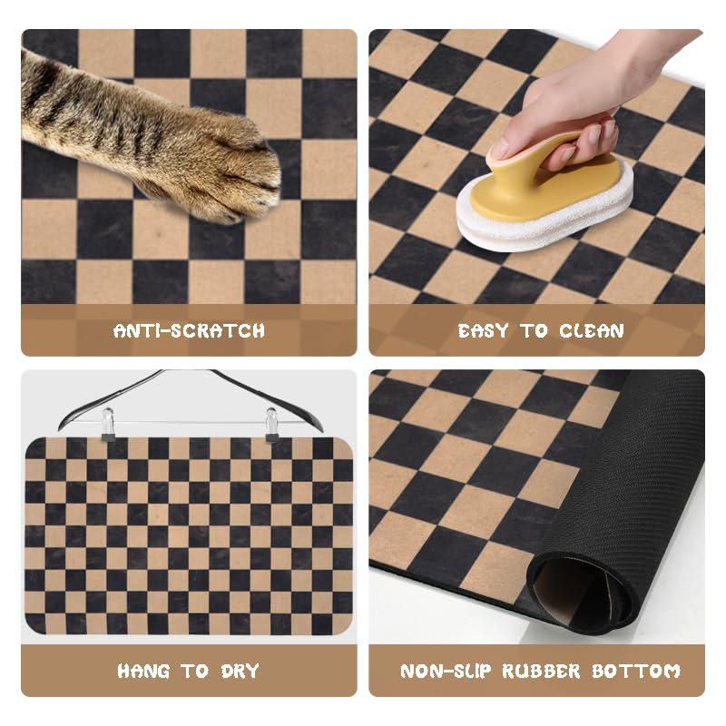 Tapete para mascotas Zoeeya 41x61 cm Impermeable y absorbente a cuadros